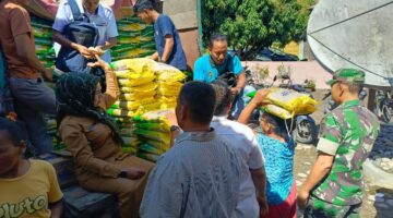 Danposramil Deleng Pokhkisen Hadiri Gerakan Pangan Murah di Kecamatan Deleng Pokhkisen