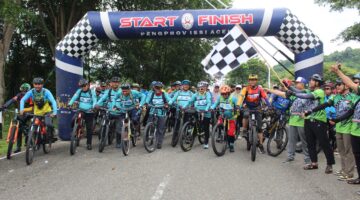 Dandim Abdya Lepas Event Gowes Jelajah Budi Padi Sigupai HUT ke-80 RI