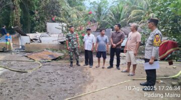 Polsek Serbalawan Respon Cepat Tangani Kebakaran Rumah Kontrakan, Kerugian Capai Rp 132 Juta