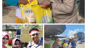 Polres Kuantan Singingi Melaksanakan Kegiatan Operasi Pasar Pangan Murah di Tiga Wilayah, Ringankan Beban Masyarakat