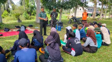 Danramil 06/MB Mayor Inf Kurniawan Edi Saputra Memberikan Arahan dan Motivasi kepada Paskibraka Kecamatan Marbau Jelang HUT RI ke- 80
