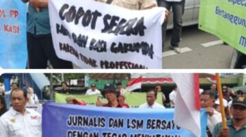 Kantor Satpol PP dan Kantor Walikota Tangerang Digeruduk Ratusan LSM dan Wartawan, Meminta Kabid Dan Kasie Gakumda Dicopot
