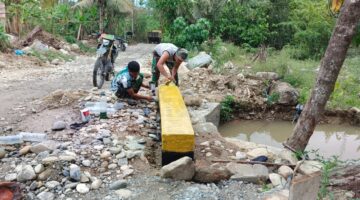 Pengerjaan Kuping Gorong-Gorong Pertama Rampung 100 Persen, Satgas TMMD Reg ke-125 Kodim 0108/Agara Lanjutkan Titik Berikutnya