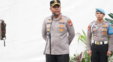 Polri Gelar Apel Pengamanan Gerakan Pangan Murah di Bulog Kelapa Gading