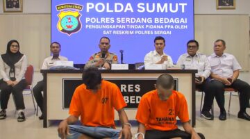 Kapolres Sergai Pimpin Press Release Ungkap Kasus Tindak Pidana Perbuatan Cabul Terhadap Anak