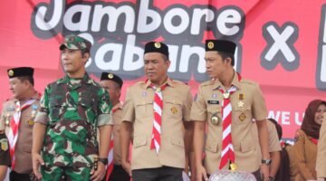 ‎Dandim 1430/Konut Hadiri Upacara Pembukaan Jambore Cabang & Kemah Bakti Hari Pramuka ke-64 se-Kabupaten Konawe Utara
