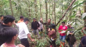 Danramil 07/Salak Bersama Dinas PUPR Tinjau Lokasi Rencana Pembangunan Batalyon Yonif TP di Desa Sibongkaras