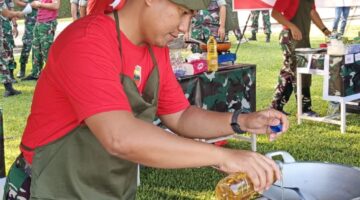 Dandim 0206/Dairi Ikut Lomba Memasak Nasi Goreng Antar Komandan Satuan Kodam I/BB Meriahkan HUT ke-80 RI
