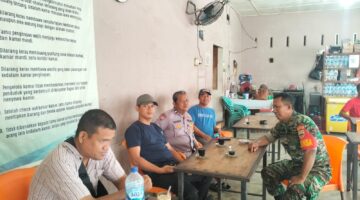 Babinsa Koramil 0201-09/MB Lakukan Komunikasi Sosial Bersama Bhabinkamtibmas dan Kepala Lingkungan Kelurahan Bagan Deli
