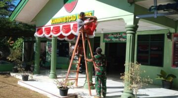 Nuansa Merah Putih Menghiasi Kantor Kanminvetcad 1/13 Deli Serdang Jelang Hari Kemerdekaan ke-80