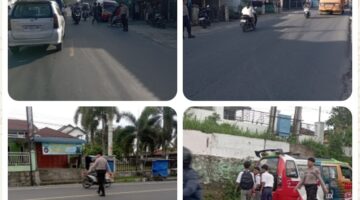 Sat Pam Obvit Polres Simalungun Gelar Strong Point di Jalan Medan-Sinaksak, Kasat Tekankan Upaya Preventif Jaga Kamtibmas