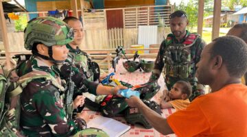 TNI Hadir di Kalomdol: Pos Selal Layani Kesehatan Masyarakat Perbatasan Papua