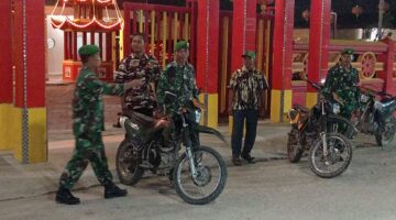 Patroli Malam Bersama Ormas FKPPI Koramil 03/SB Jaga Kondusifitas Wilayah Panai Hilir