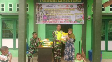 Meriahkan HUT ke-80 TNI Posramil Lawe Sumur Gelar Gerakan Pangan Murah (GPM)