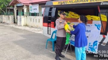 Polres Pelabuhan Belawan Gelar Gerakan Pangan Murah Polri, Jual 3 Ton Beras SPHP ke Warga