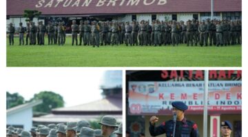 Pasukan Hebat Tak Pernah Mundur, Komandan Satuan Brimob Sumut Berikan Motivasi