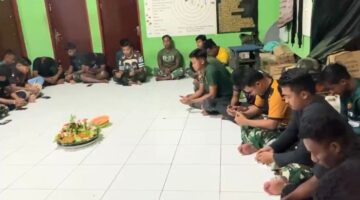 Satgas Pamtas RI-PNG Kewilayahan YONIF 763/ SBA Pos Aisy Gelar Syukuran Kenaikan Pangkat