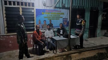 Sambangi Pos Satkamling, Polsek Padang Hulu Sampaikan Pesan Kamtibmas