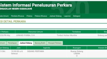 Kepala Desa Pengambatan, Akan Jalani Sidang Perdana di PN Kabanjahe