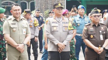 Kapolres Metro Jakarta Utara Hadiri Kunjungan Kerja Danrem 0502/Wkr Bersama Forkopimko di Kodim 0502/JU