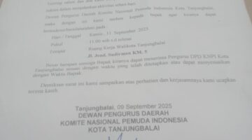 Walikota Tanjungbalai Dituduh Telah Melecehkan KNPI dan Pemuda