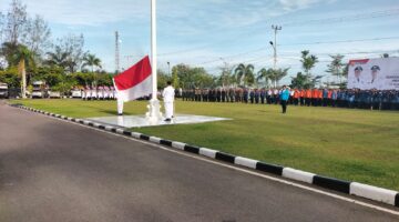 Kodim 0308/Padang Pariaman Hadiri Upacara Peringatan Hari Sumpah Pemuda ke-97 di Balai Kota Pariaman