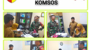 Jalin Silahturahmi Yang Baik, Babinsa Melaksanakan Komunikasi Sosial Komsos Dengan Kepala Desa dan Perangkat Desa di Desa Taluak