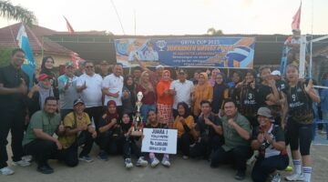 Danramil 13/AN Hadiri Turnamen Bola Voli di Desa Pematang Seleng