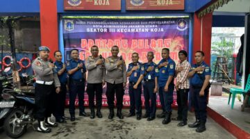 Koordinasi Polri – Damkar Diperkuat, Kapolsek Koja Lakukan Kunjungan Kerja