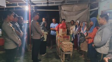 Polsek Bosar Maligas Tanggap Banjir, Salurkan Bantuan Sembako dan Nasi Bungkus untuk Warga
