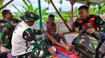 Tim Dukkes Gulben Kodam I/BB Lanjutkan Pelayanan Kesehatan di Wilayah Tapsel dan Tapteng