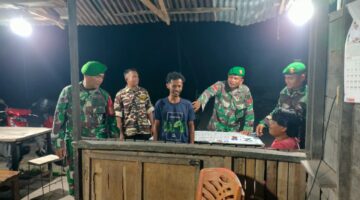 Kolaborasi Antara Anggota Koramil 04/Sicincin Bersama Komponen Pendukung Dalam Patroli Gabungan Ciptakan Rasa Aman