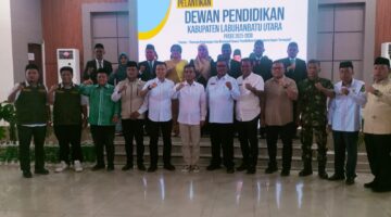 Danramil 01/AK Hadiri Pelantikan Dewan Pendidikan Kabupaten Labuhanbatu Utara Periode 2025-2030