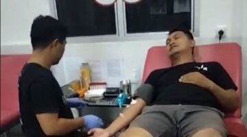 Wujud Kepedulian dan Rasa Kemanusiaan, Anggota Kodim 1310/Bitung Bantu Donorkan Darah Untuk Ibu Yang Akan Melahirkan