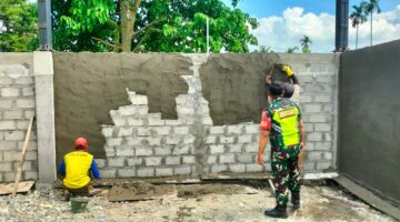 Babinsa Kawal Pembangunan Koperasi Desa Merah Putih di Wilayah Binaan