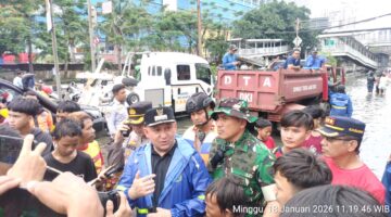 Kapolres Metro Jakarta Utara bersama Forkopimko Tinjau Lokasi Banjir di Pademangan, Pastikan Penanganan Warga Terdampak