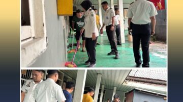 Sambil Deteksi Dini, Kalapas Ajak Petugas dan Warga Binaan Kompak Bersihkan Lingkungan