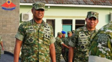 Danpuslatpur Polsan Situmorang Kawal Langsung Menhan Tinjau Kesiapan Tempur Yonif TP 892 di Lampung