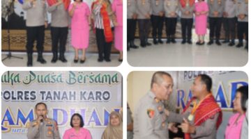 Polres Tanah Karo Lepas Dua Personel Purna Bakti, Kapolres : Purna Tugas Adalah Rezeki yang Patut Disyukuri