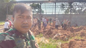 Semangat Gotong Royong Menggema,..!!! Ratusan Warga Cijeruk Bersama Babinsa Kebut Pembangunan Koperasi Merah Putih
