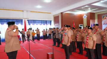 Danramil 11/KP Hadiri Pelantikan Mabicab Pramuka Labusel, Perkuat Pembinaan Generasi Muda Berkarakter