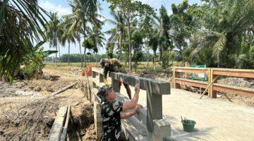 Hari Ke-4 Pekerjaan Fisik TMMD 128 Kodim 0203/Lkt Terus Digenjot Satgas