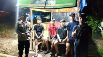 Polsek Padanghilir Sambangi Pos Satkamling, Perkuat Sinergi Jaga Kamtibmas