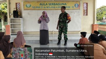 Komsos Dengan Siswi Sekolah SD PAB 23,dan MTS PAB 4 Patumbak-ll .Babinsa Koramil l5/DT Himbau Belajar Yang Serius Untuk Masa Depan