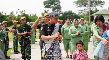 Prajurit Arhanud Gelar Tradisi Korps Penerimaan Danmen Arhanud 2/SSM dan Pelepasan Kol Arh Drajad Tri Putro
