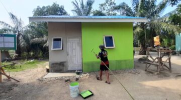 TMMD ke-128 ,Satgas Gotong Royong Kebut Rehab RTLH Rumah Warga di Pasar Rawa Gebang