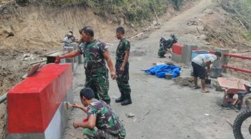 Kodim 0207/Simalungun Rampungkan Jembatan Aramco di Raya Bosi, Akses Warga Kembali Lancar