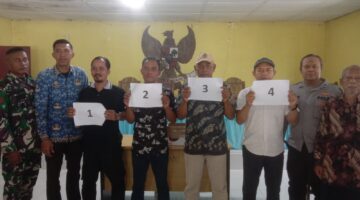 TNI Kawal Penetapan dan Pengundian Nomor Urut Calon Kades Dagang Klambir