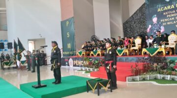 Pengukuhan PSM Kodam XIX/TT Menggelora, Kasdam Serahkan Bendera untuk Riau dan Kepri