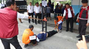 Satreskrim Polres Sergai Gelar Rekonstruksi Penemuan Mayat Perempuan Di Tempat Pembakaran Sampah, 33 Adegan Di Peragakan